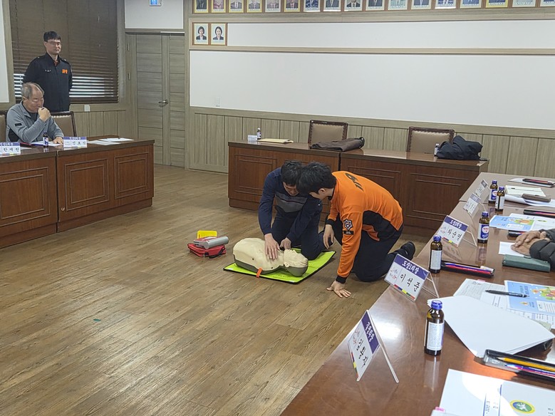 양도면, 이장단 대상 소방안전교육 실...